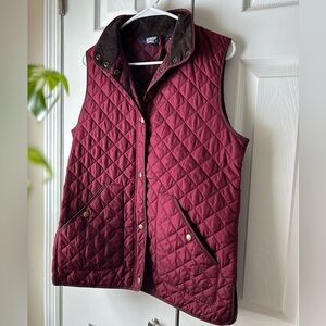 Land’s End Maroon Insulated Quilted Barn Vest